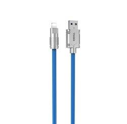 Yookie 1M data _ Charging Cable EC07 silicon cable iphone _ lighting 3.1A Blue